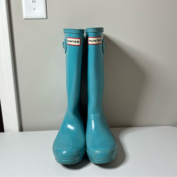 Hunter Original Kids Gloss Rubber Rain Boots - Picture 3 of 10